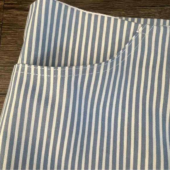 NWT Demetra Aeropostale Blue White Striped Low-Rise Denim Mini Pocket Skirt L - Picture 8 of 12